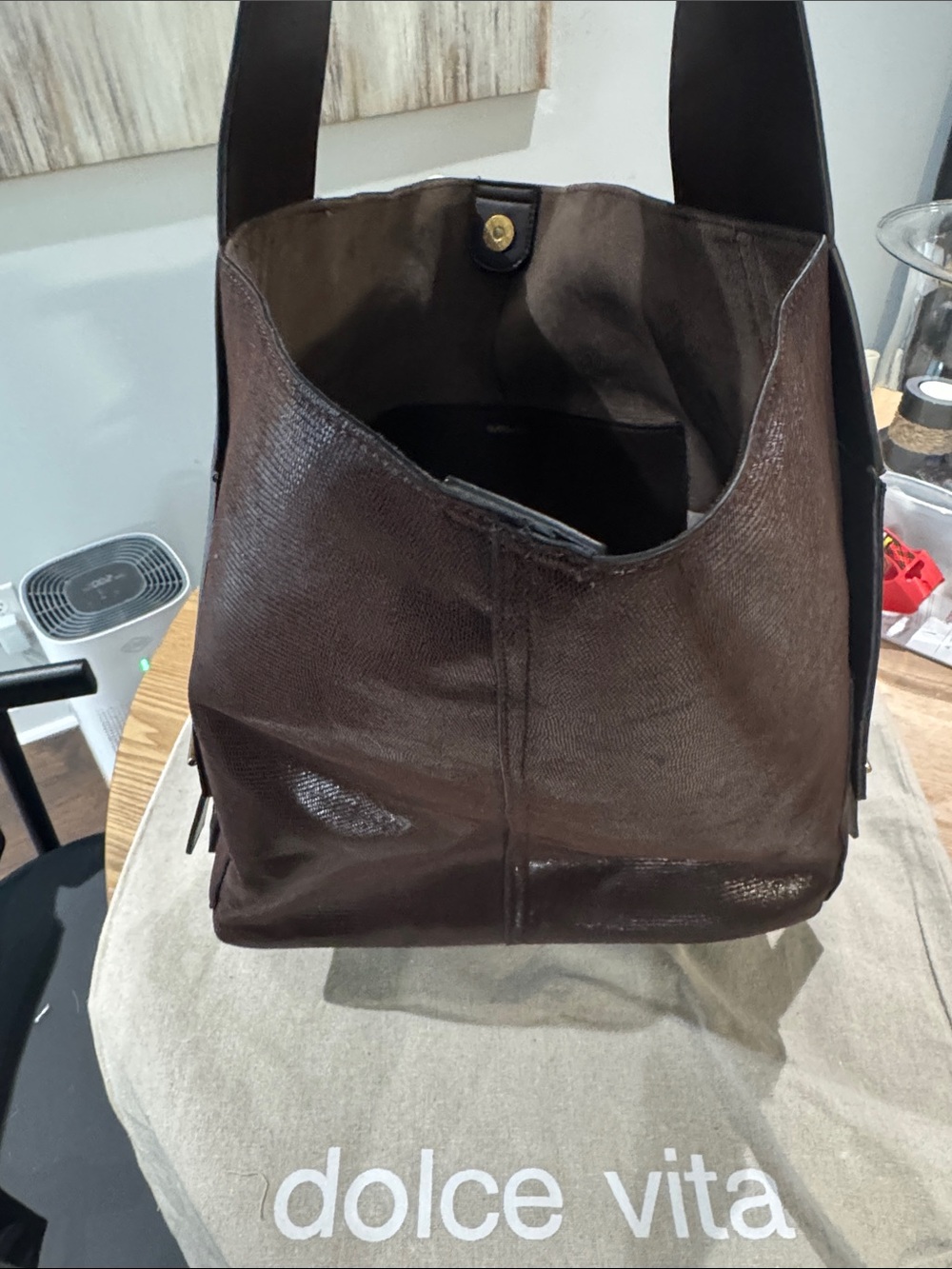 Dolce Vita Dark Brown Arden tote Bag
